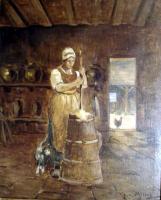 millet-paysanne-a-la-baratte - Musée TP Moûtiers